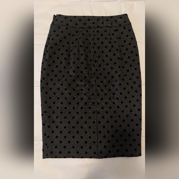 White House Black Market Black Polka Dot Pencil Skirt - Picture 2 of 5